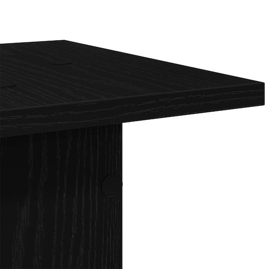 Vidaxl Βάσεις Ηχείων 2 Τμχ Μαύρο Δρυς 30x30x80 Εκ Επεξεργασμένο Ξύλο
