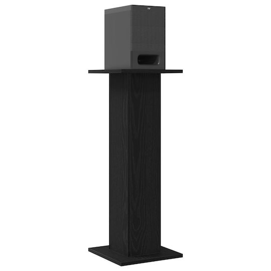 Vidaxl Βάσεις Ηχείων 2 Τμχ Μαύρο Δρυς 30x30x80 Εκ Επεξεργασμένο Ξύλο