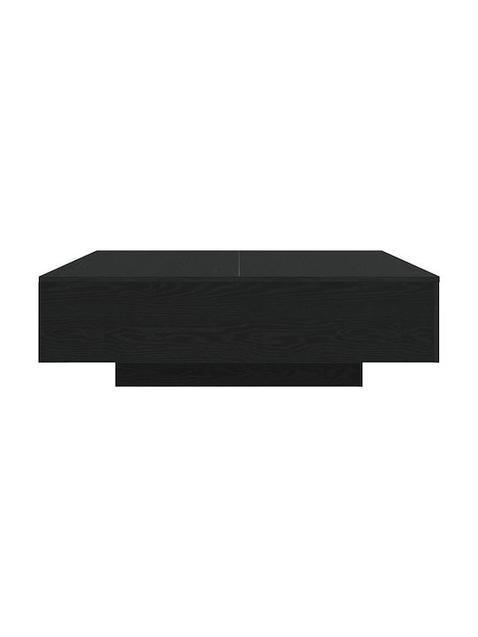 Square Central Wooden Coffee Table Black Oak M100xL100xH31cm