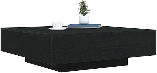 Quadratischer Zentraler Kaffeetisch Aus Holz Schwarze Eiche M100xL100xH31cm