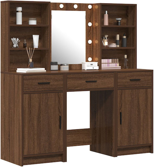 Schminktisch Hölzern Old Wood mit Spiegel 50x41x135cm