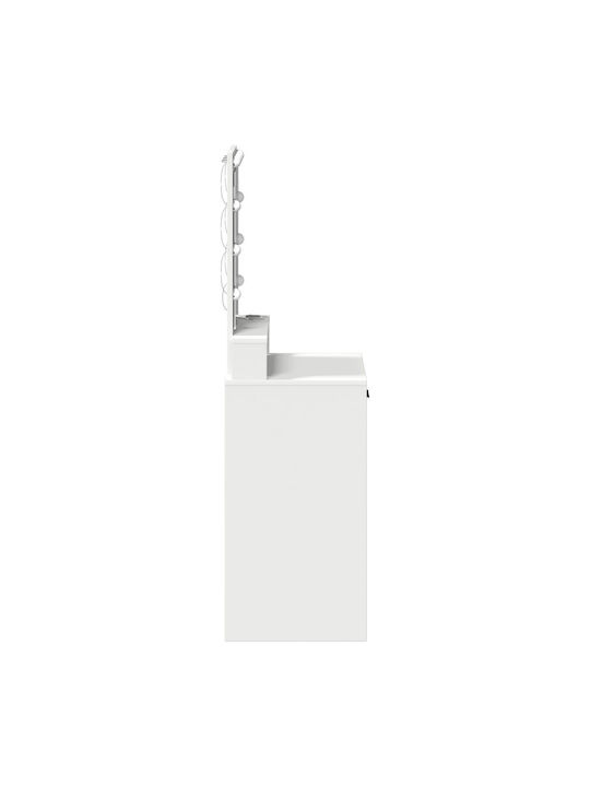 Тоалетна за грим Дървена Бял 50x41x140бр