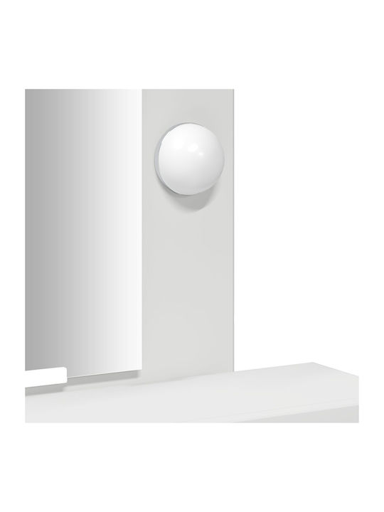 Тоалетна за грим Дървена Бял 50x41x140бр