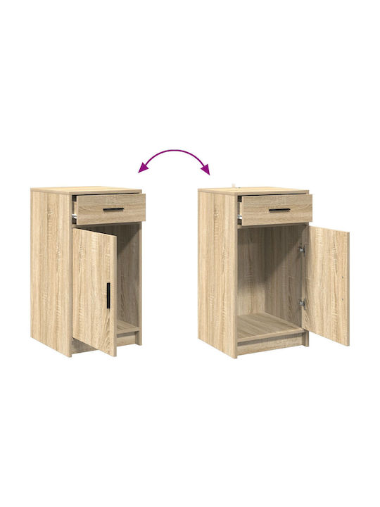 Wooden Makeup Dressing Table Upper Chocolate with Mirror 50x41x135cm