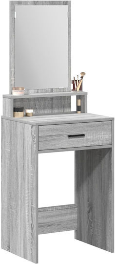 Bodenstehende Schminktisch Schlafzimmer Holz Grau mit Spiegel 50x41x140cm