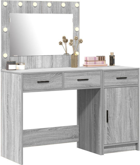 Schminktisch Hölzern Grey Sonoma mit Spiegel 78.5x41x135cm