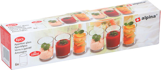 Alpina Appliances Servierschüssel Rund Glas Transparent mit Durchmesser 6cm 6Stück