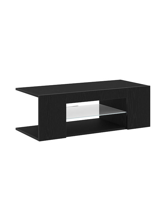 TV Stand with LED Lighting Black Oak M90xD39xH30cm