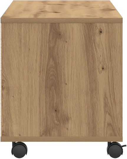 Έπιπλο Τηλεόρασης με Ρόδες Artisan Oak Μ90xΠ35xΥ35cm