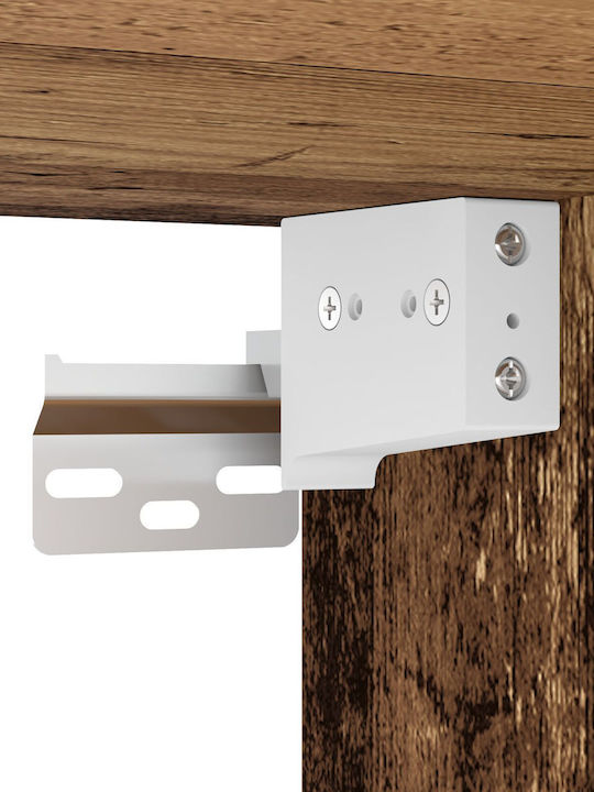 TV-Ständer mit LED-Beleuchtung Alt Holz M60xT30xH40cm
