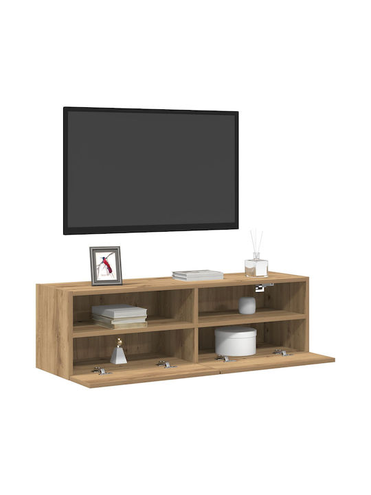TV-Ständer aus Eichenholz M100xT30xH30cm