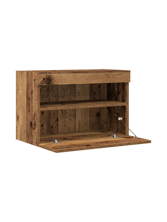TV-Ständer mit LED-Beleuchtung Alt Holz M60xT30xH40cm