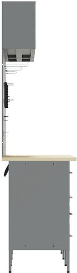 vidaXL Bank Belastbarkeit 150kg 55x200x150cm 8Stück 3321445