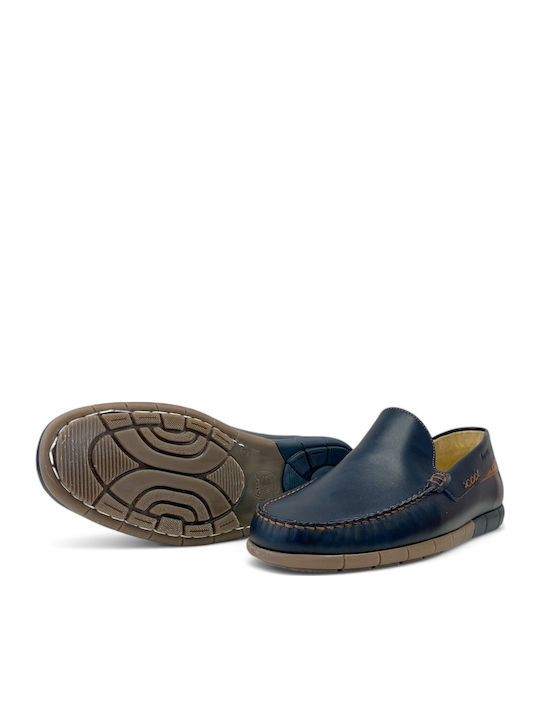 Men's Leather Moccasins Blue