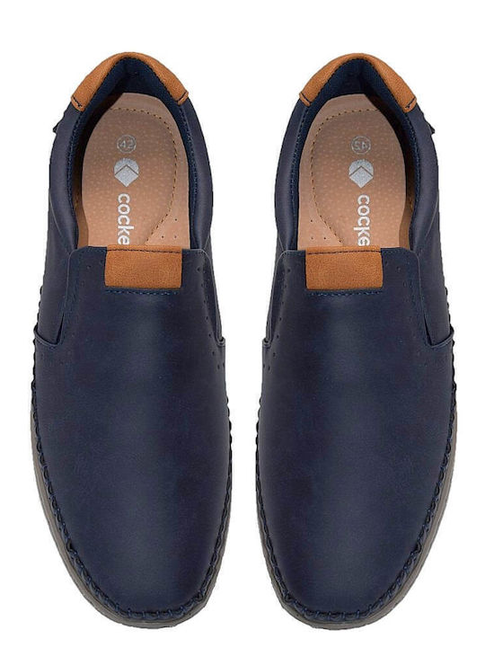 Men's Synthetic Leather Moccasins Black