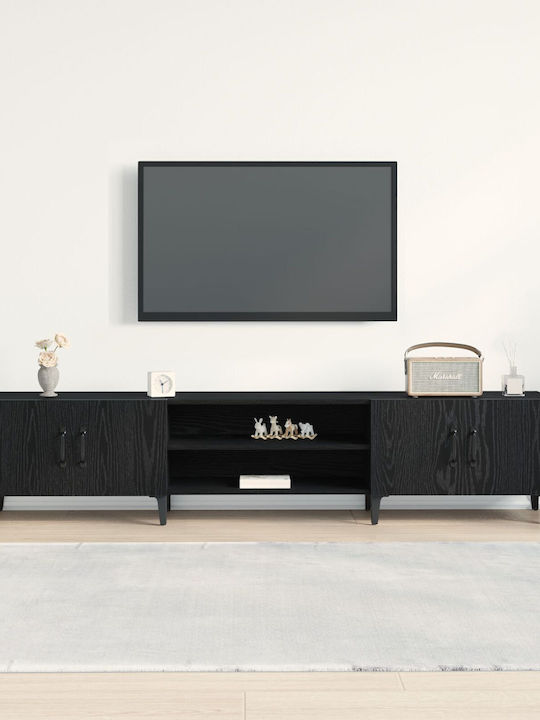 Έπιπλο Τηλεόρασης Μαύρο Δρυς Μ180xΠ31.5xΥ40cm