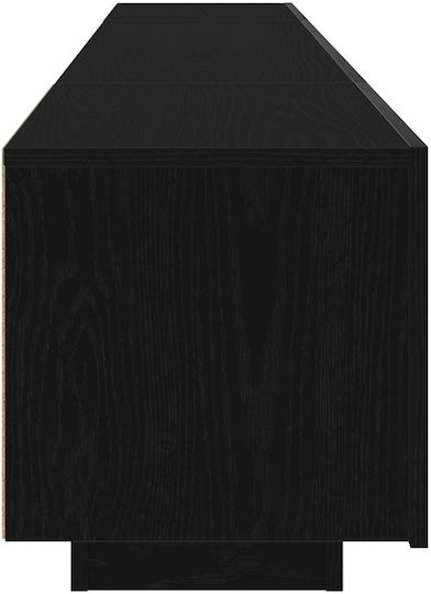 vidaXL TV-Ständer mit LED-Beleuchtung Schwarze Eiche M200xT35xH40cm