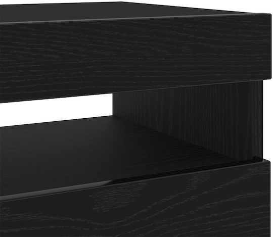 vidaXL TV-Ständer mit LED-Beleuchtung Schwarze Eiche M200xT35xH40cm