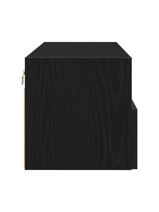 Έπιπλο Τηλεόρασης Μαύρο Δρυς Μ100xΠ30xΥ30cm