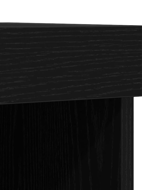 TV Stand with LED Lighting Black Oak L60xD30xH40cm