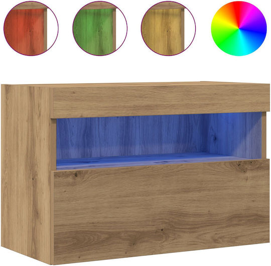 Stand TV Cu Iluminare LED Artisan Oak L60xA30xÎ40cm