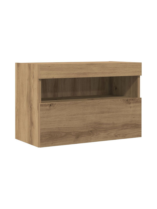 Έπιπλο Τηλεόρασης με Φωτισμό LED Artisan Oak Μ60xΠ30xΥ40cm