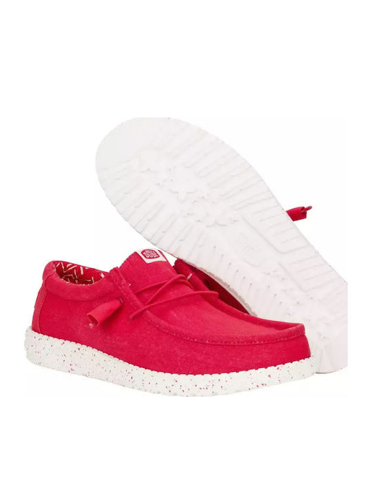 Wally Stretch Canvas Men's Moccasins Red