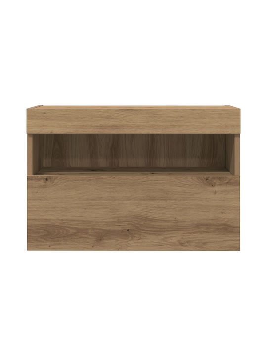 Έπιπλο Τηλεόρασης με Φωτισμό LED Artisan Oak Μ60xΠ30xΥ40cm