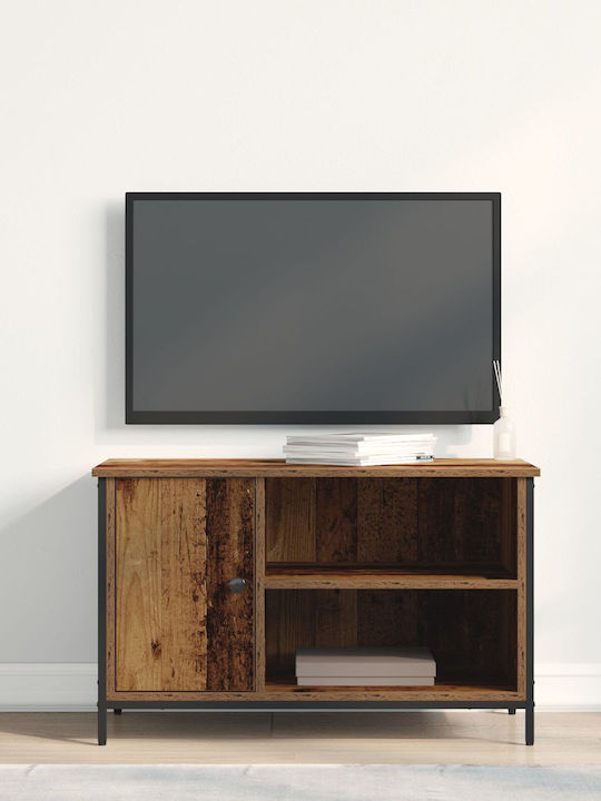 TV-Ständer aus Metall & altem Holz M80xT40xH50cm