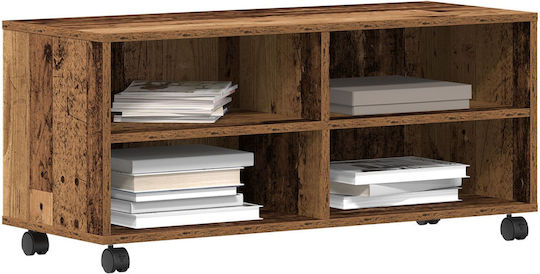 TV-Ständer mit Rädern aus Alt-Holz M90xT35xH35cm