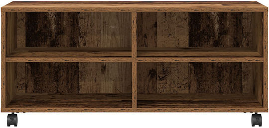 TV-Ständer mit Rädern aus Alt-Holz M90xT35xH35cm