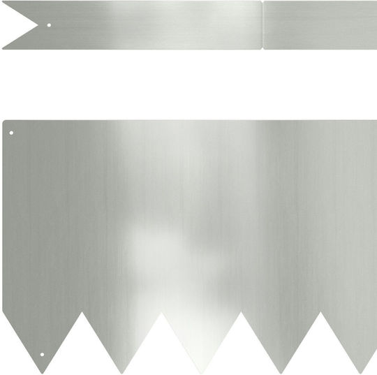 vidaXL Rasenkanten Metallgartenbordüre in Silber Farbe 1.0m x 20cm