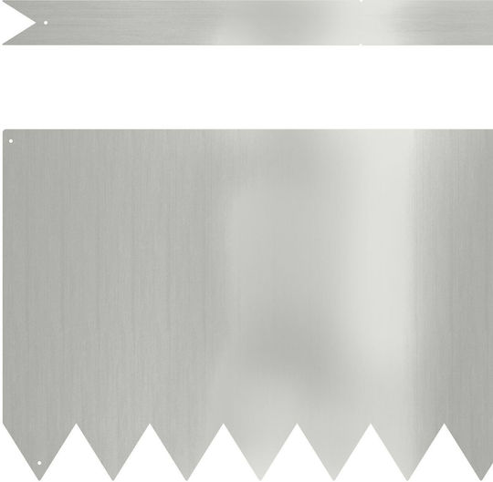 vidaXL Метална Бордюра за Градина в Сив Цвят 1.0m x 30см