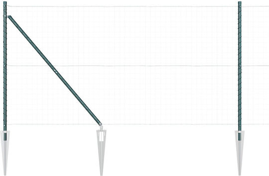 vidaXL Poartă de Gard din Metal în Culoarea Verde x32cm