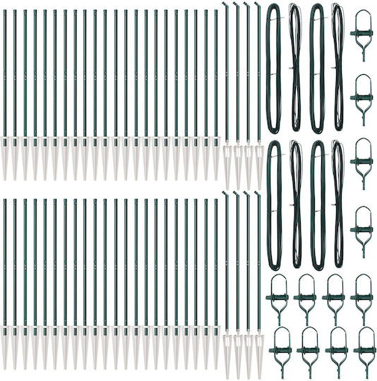 vidaXL Poartă de Gard din Metal în Culoarea Verde x32cm