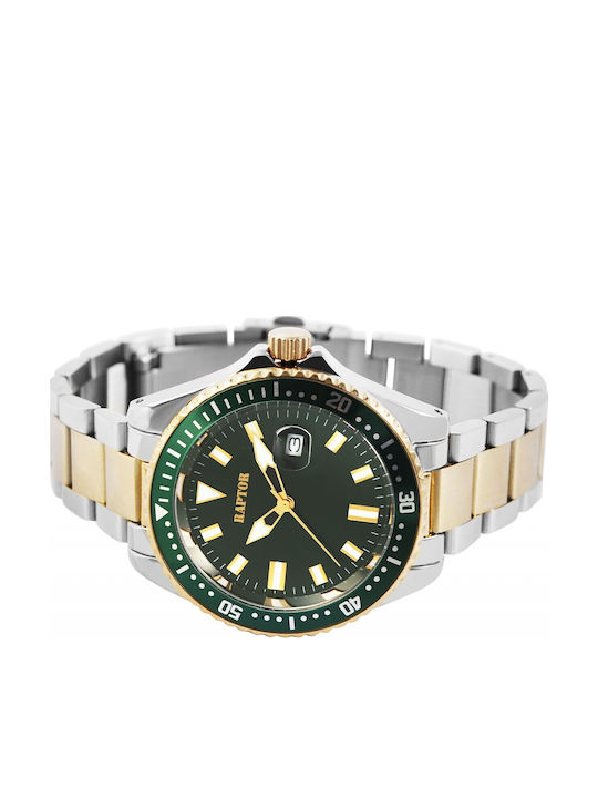 Raptor Men's Watch Battery with Gold Metal Bracelet
