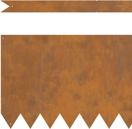 vidaXL Bordură de Grădină din Metal în Culoarea Maro 1.0m x 30cm