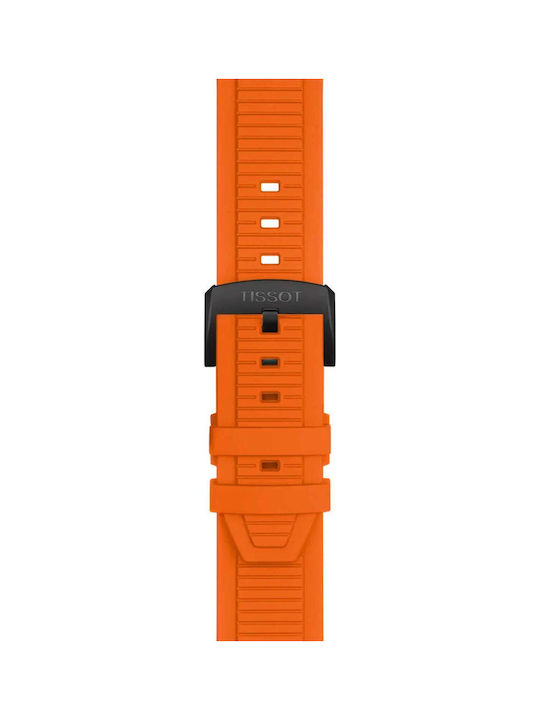 Tissot T-sport T-race Часовник Хронограф Батерия с Оранжев Каучукова Каишка