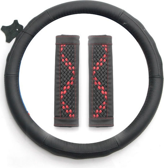 Maxeed Auto-Lenkradabdeckung mit Durchmesser 37-39cm Leder Schwarz