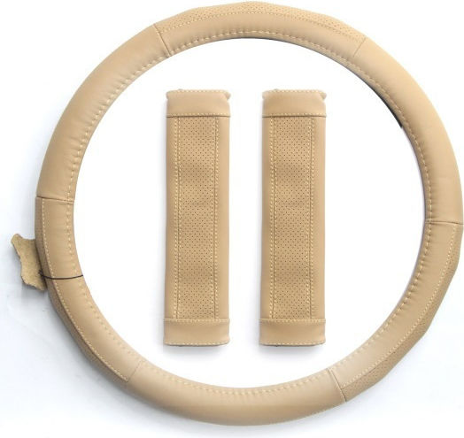 Maxeed Auto-Lenkradabdeckung mit Durchmesser 37-39cm Leder Beige