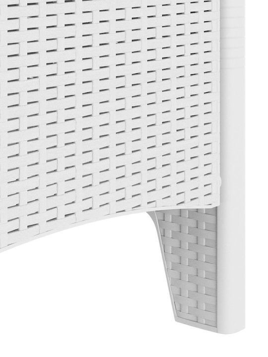 Outdoor-Sessel Kunststoff White mit Kissen 2Stück 53x49x85εκ.