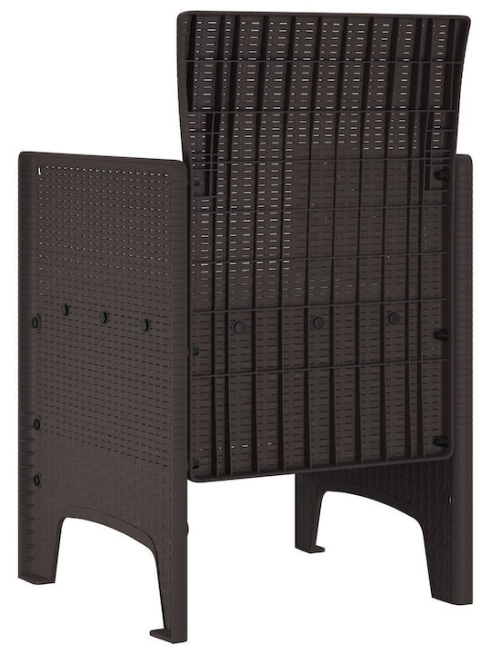 Fotoliu de exterior Rattan Maro cu pernă 2buc 53x49x85cm