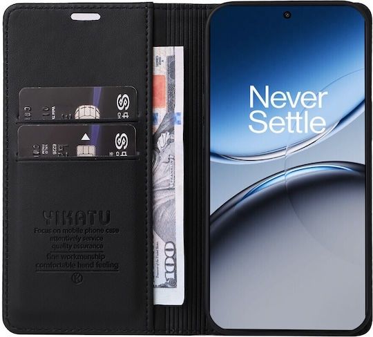 Yikatu Книга Изкуствена кожа / Силикон Черен (OnePlus Nord 4)
