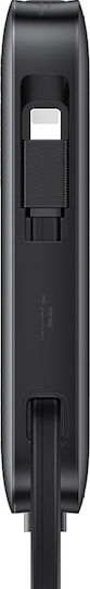 Usams XR Series CD228 Външна Батерия 10000mAh 20W с USB-A Изходен Порт и USB-C Изходен Порт Power Delivery / Бързо Зареждане Сива