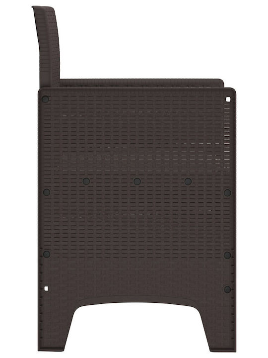 Fotoliu de exterior Rattan Maro cu pernă 2buc 53x49x85cm