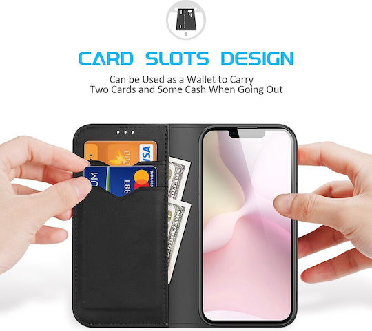 Dux Ducis Hivo Series Rfid Blocking Book Δερμάτινο / Σιλικόνης Μαύρο (iPhone 16e)