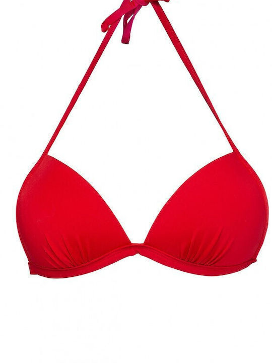 Bikini Τριγωνάκι B Cup με Ενίσχυση Κόκκινο