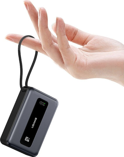 Usams XH Series CD243 Power Bank 20000mAh 65W με Θύρα USB-A και Θύρα USB-C Tarnish