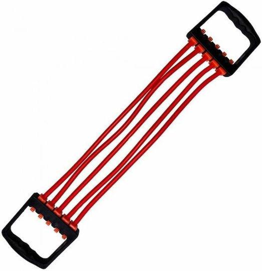 5 Cord Resistance Band Siks Fitness Workouts Rubber Red