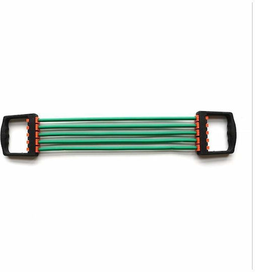 Bandă de rezistență cu 5 fire Siks Fitness Antrenamente Cauciuc Verde
